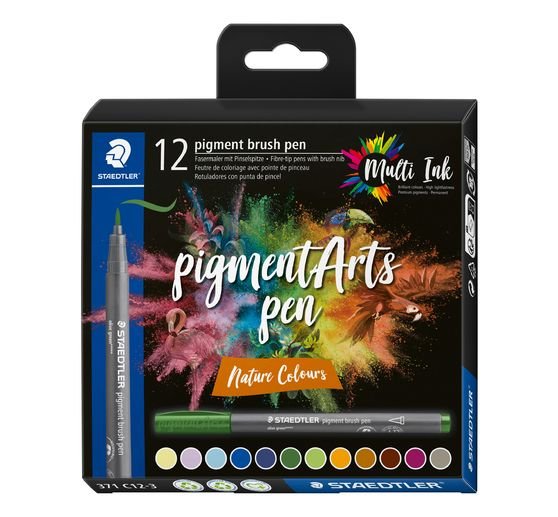  Staedtler Pigment arts pen- 12 nature colors ���� ����� 12 ����� ���