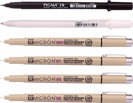 PIGMA MICRON ���������� ������ ������� ����� 4 �������+ �� �� ��� ���� �����