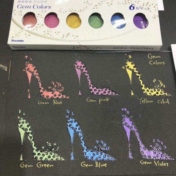 Kuretake Gansai Tambi gem colors ������ ���� ��� 6 ����� �������