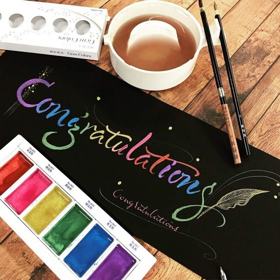 Kuretake Gansai Tambi gem colors ������ ���� ��� 6 ����� �������