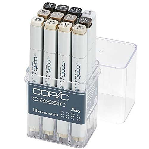 Copic Markers 12-Piece Warm Gray Set (CWG12)- ����� ����