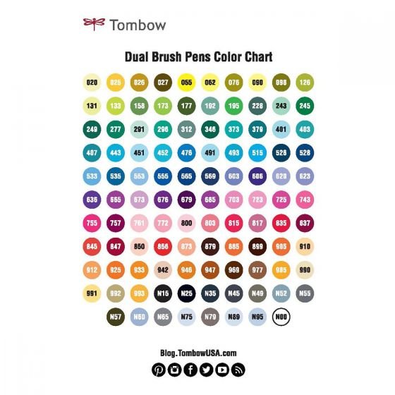  Tombow Dual Brush Pen Art Marker