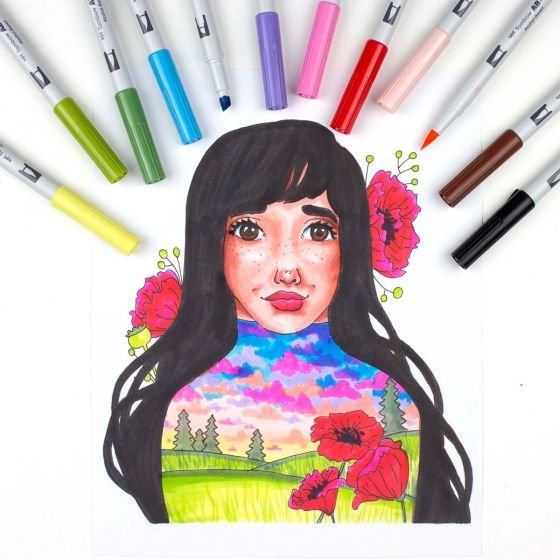 ���� 12 ������ �� ���� ������� TOMBOW MANGA PALETTE