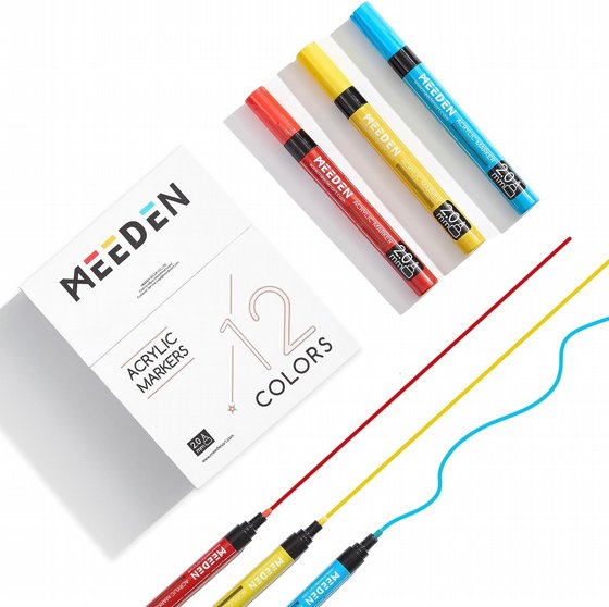  Acrylic Paint Marker Broad Tip 12pc- �� 12 ����� ������� 
