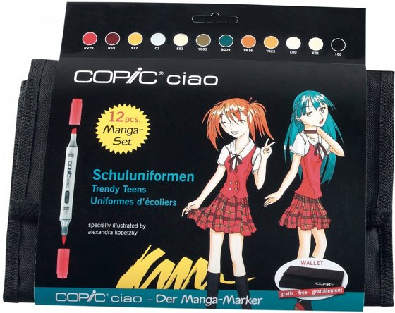 Copic Ciao Manga Marker Set � School Uniform (Pack of 12)