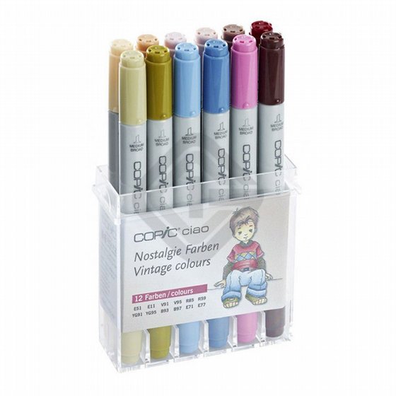 �� ����� ��� 12 ������ - VINTAGE COLOURS COPIC