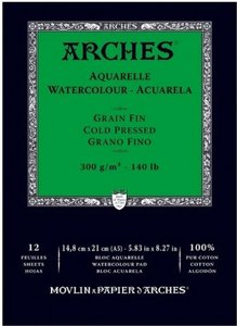 בלוק אקוורל ARCHS - כבישה קרה 300 גרם בלוק אקוורל ARCHS - כבישה קרה 300 גרם