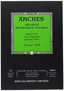 בלוק אקוורל ARCHES -כבישה קרה 300 גרם בלוק אקוורל ARCHES -כבישה קרה 300 גרם