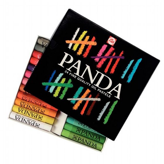 Panda oil pastel set 24- �� ���� ���� ��� 24 �� �����