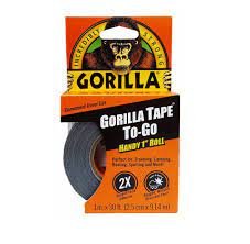 סרט הדבקה / חבלה גורילה שחור 25 מ”מ*9.14 מ’,החזק מכולם, כמות דבק כפולה, 3 שכבות, עמיד מזג אויר, גודל קטן נוח לנשיאה וטיולים סרט הדבקה / חבלה גורילה שחור 25 מ”מ*9.14 מ’,החזק מכולם, כמות דבק כפולה, 3 שכבות, עמיד מזג אויר, גודל קטן נוח לנשיאה וטיולים