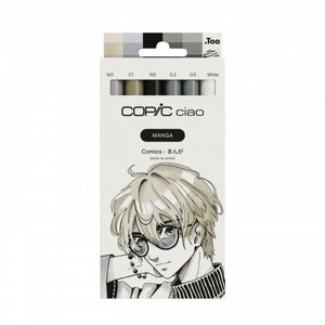 Copic ciao comics טושים אלכוהוליים קופיק צ'או 5 צבעים+ רפידוגרף Copic ciao comics טושים אלכוהוליים קופיק צ'או 5 צבעים+ רפידוגרף