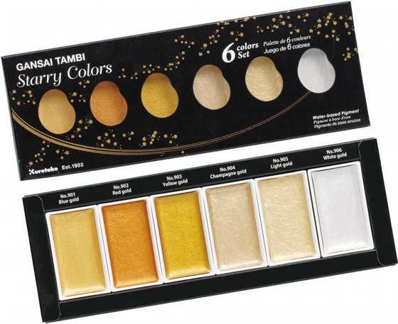 Kuretake Gansai Tambi Starry colors ������ ���� ��� 6 ����� �������