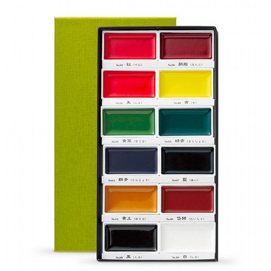 �� ���� ��� 12 ������ kuretake gansai tambi 12 colors set 