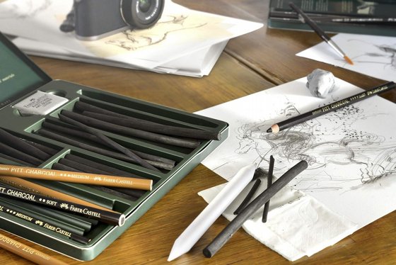 FABER CASTELL Pitt Charcoal ������� ������ ��� + ��� 10 �����
