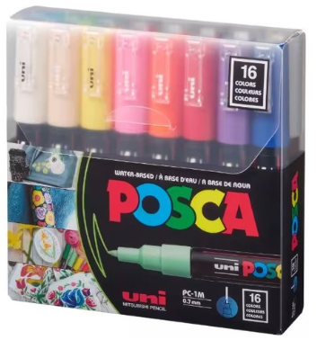 POSCA �� 16 ������ ����� PC-1M 