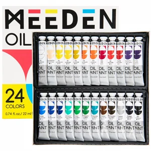 MEEDEN צבעי שמן 24 צבעים 22 מ"ל MEEDEN צבעי שמן 24 צבעים 22 מ"ל