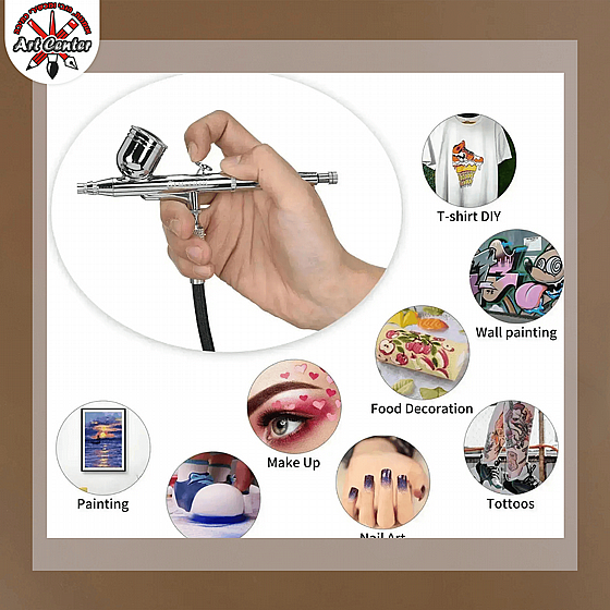 MEEDEN 3 Pcs Airbrush Set, 0.25, 0.35, 0.5mm Needles Pre-Equipped