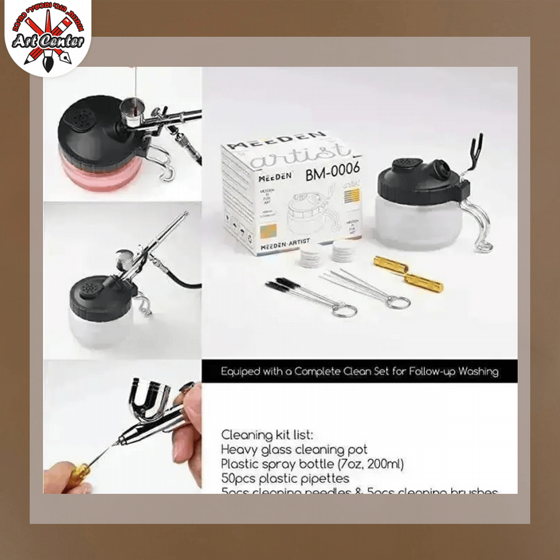 Airbrush Kit with Compressor with 24 Airbrush Paints, 30 ml / 1 oz