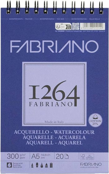 fabriano 1264 watercolor A5 ���� ����� ���