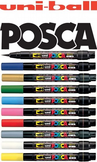 uni posca brush PCF350 - ���� ����� ����� 10 �����