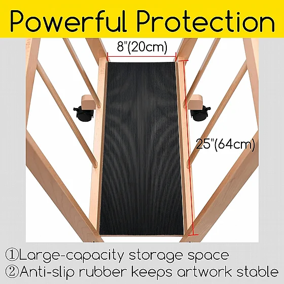 MEEDEN Wooden Large Print Rack with Castors